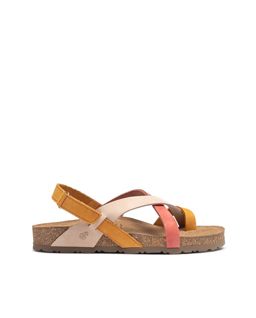 Imagen 0 de Sandalias planas de mujer de piel