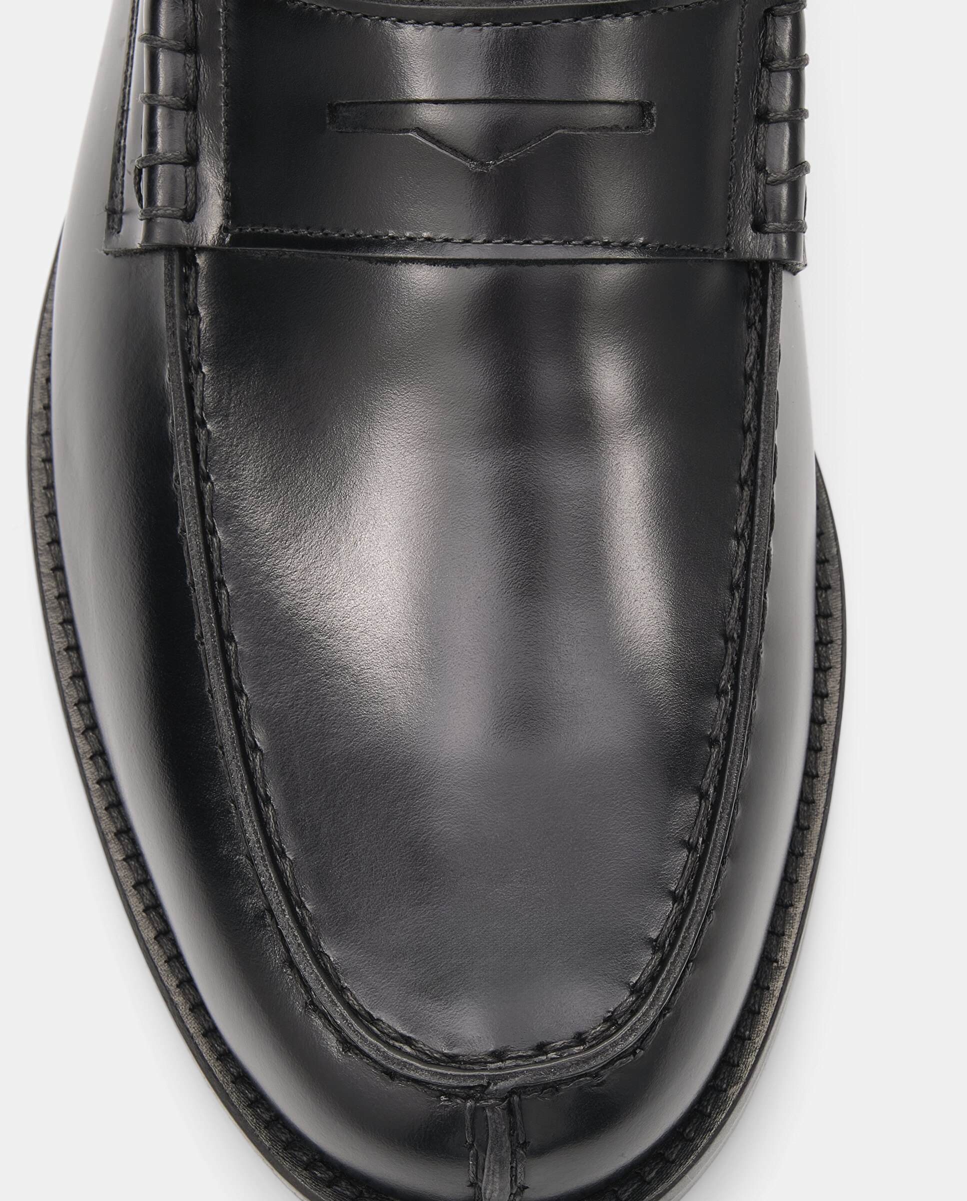 Mocasines de hombre en piel con acabado brillante y adorno de antifaz - Lottusse - Negro Negro-4