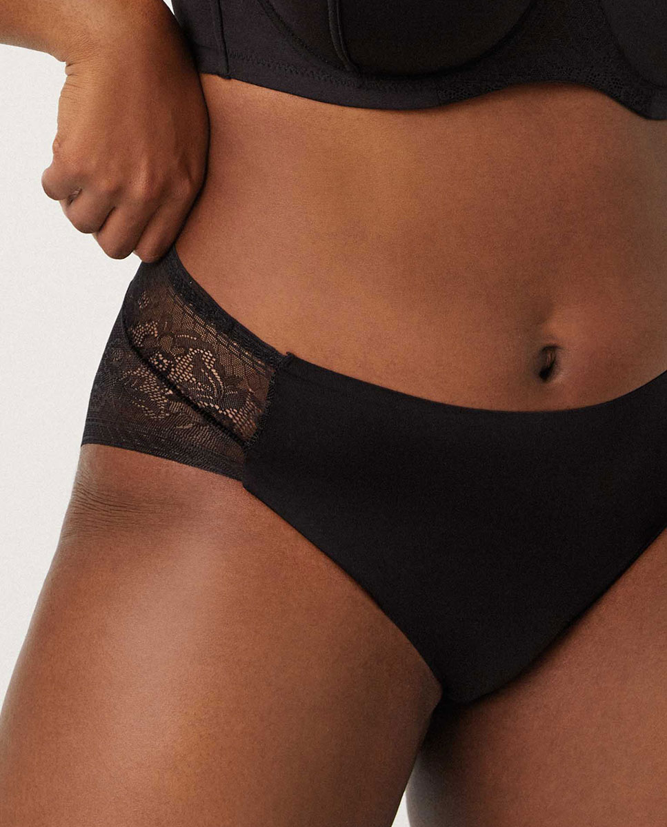Braga clásica invisible con encaje - Ysabel Mora - Negro Negro-1