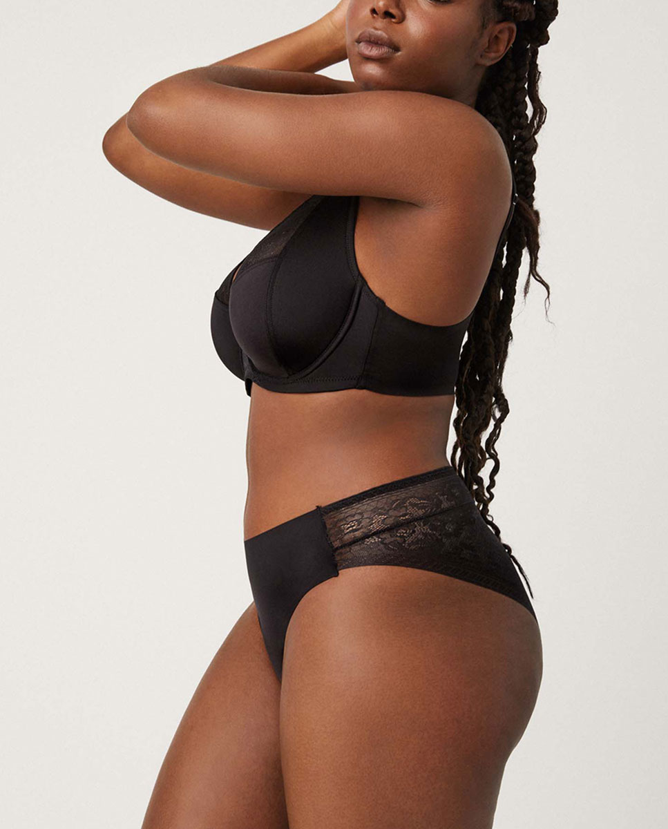 Braga clásica invisible con encaje - Ysabel Mora - Negro Negro-3