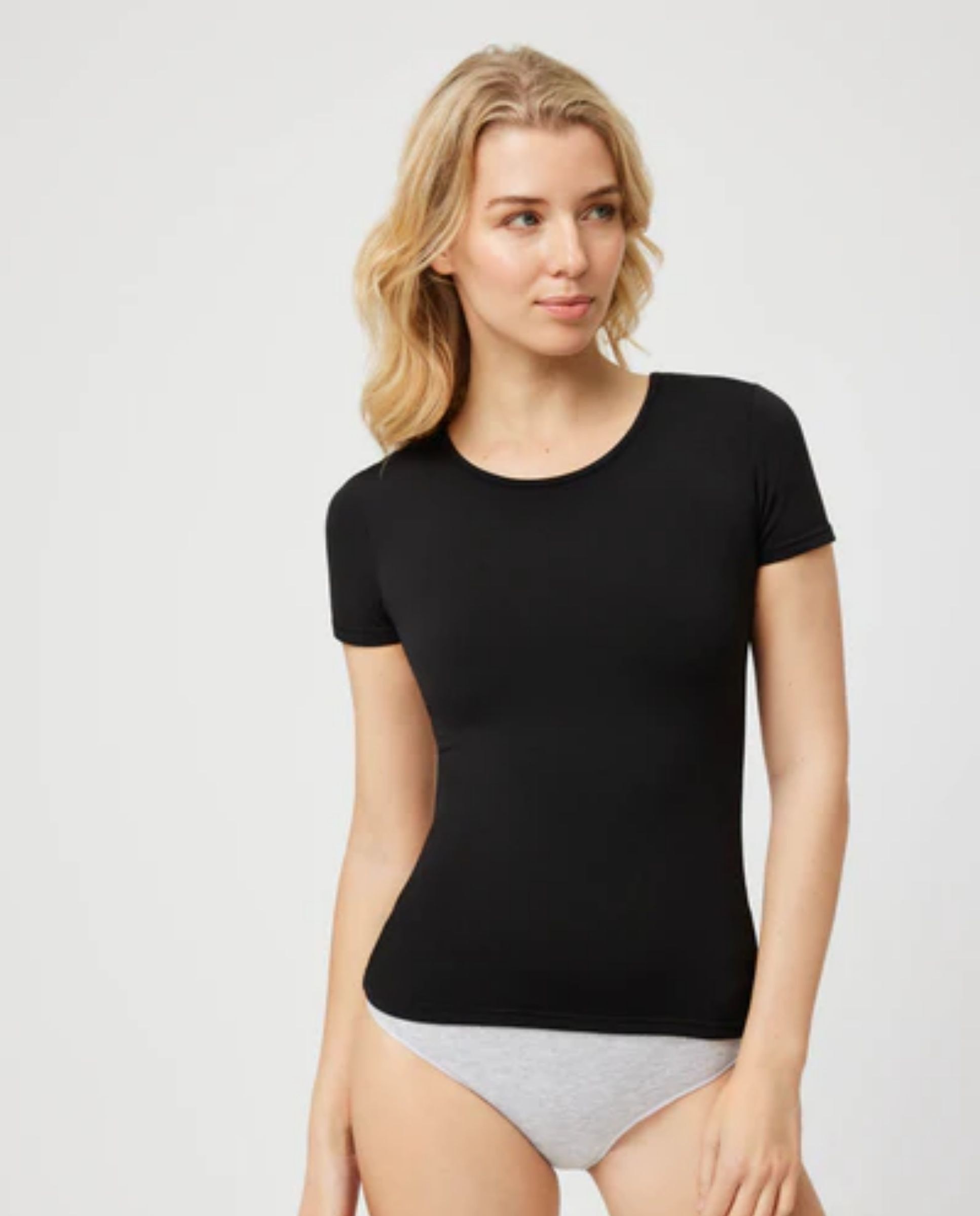 Camiseta térmica interior manga corta - Ysabel Mora - Negro Negro-1