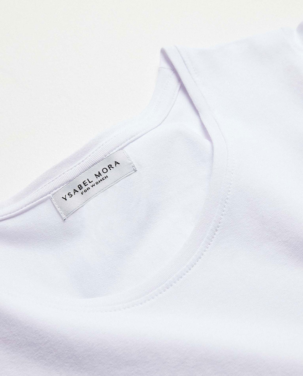 Camiseta interior manga larga algodón - Ysabel Mora - Blanco Blanco-4