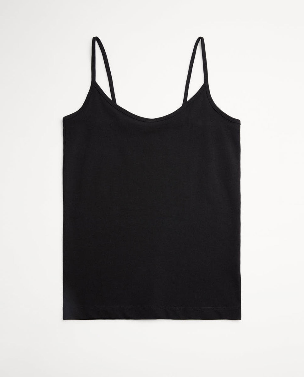 Camiseta interior tirante fino algodón - Ysabel Mora - Negro Negro-1