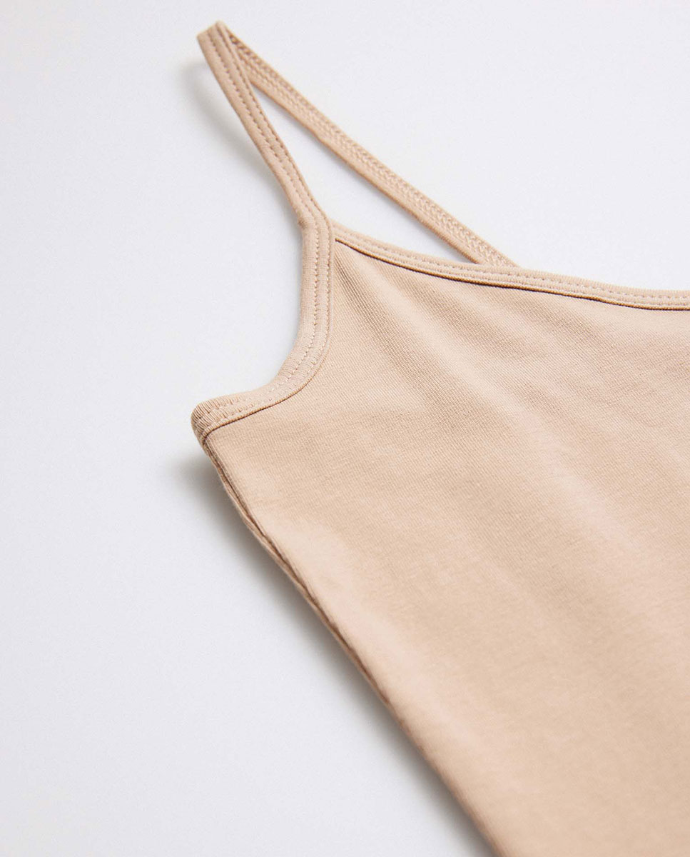 Camiseta interior tirante fino algodón - Ysabel Mora - Nude Nude-5
