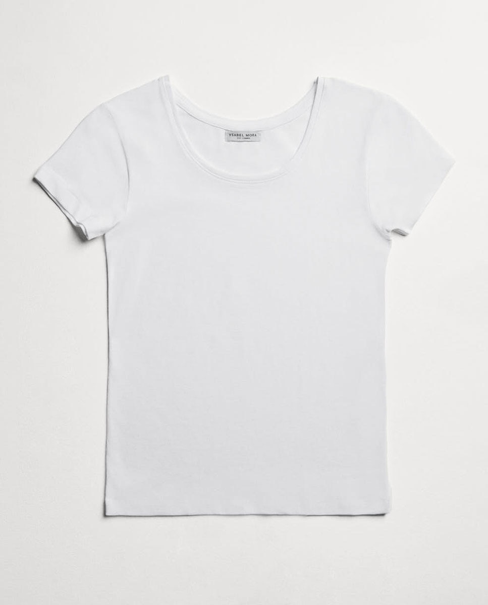 Camiseta interior manga corta algodón - Ysabel Mora - Blanco Blanco-1