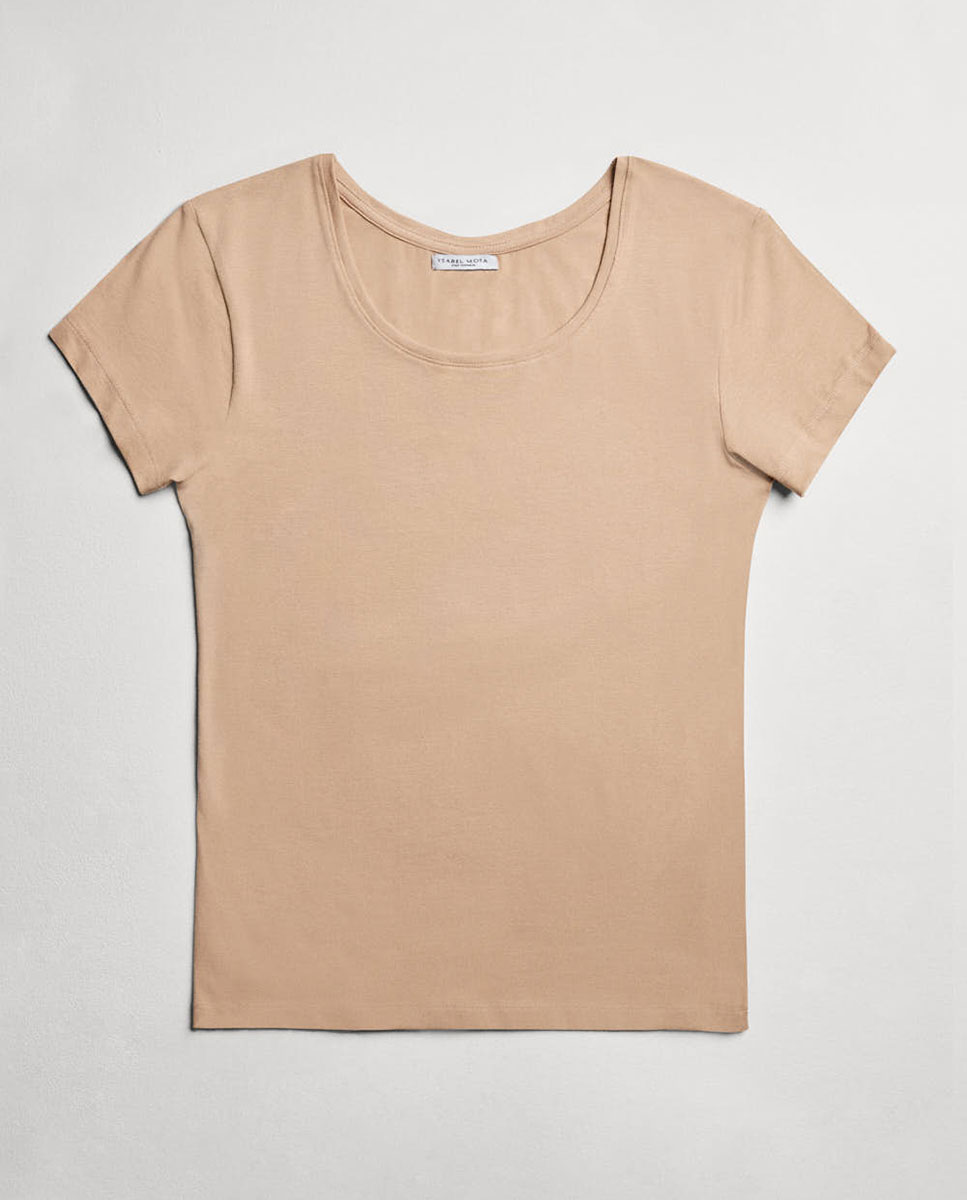 Camiseta interior manga corta algodón - Ysabel Mora - Nude Nude-3