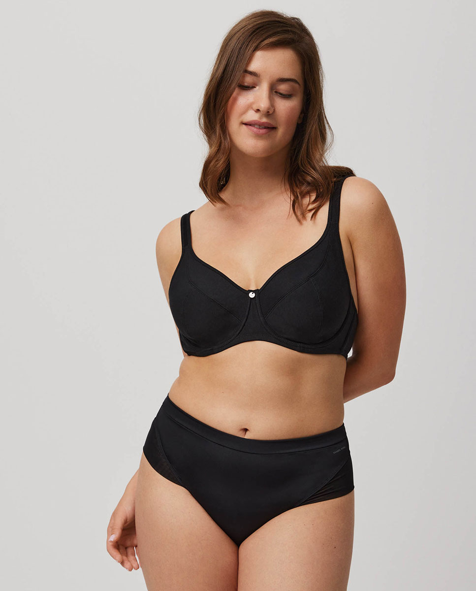 Tanga talle alto microfibra - Ysabel Mora - Negro Negro-1