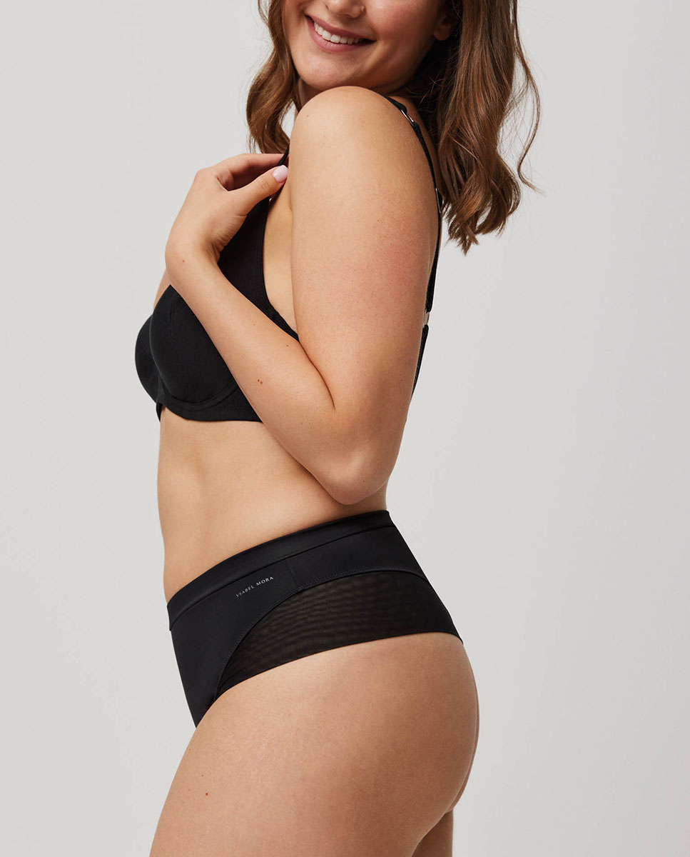 Tanga talle alto microfibra - Ysabel Mora - Negro Negro-3