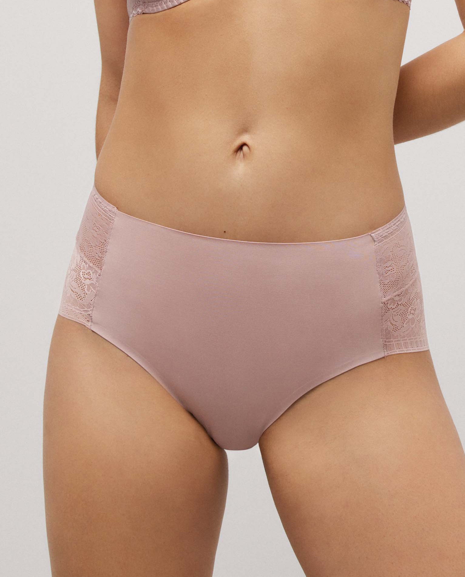 Braga maxi invisible con encaje - Ysabel Mora - Rosa Rosa-1