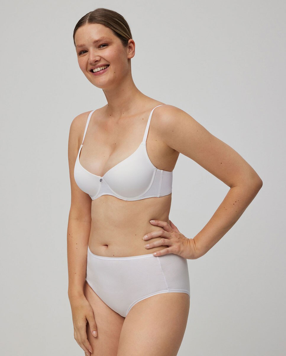 Imagen 3 de Pack de 2 bragas altas básicas algodón - Ysabel Mora - Blanco Blanco