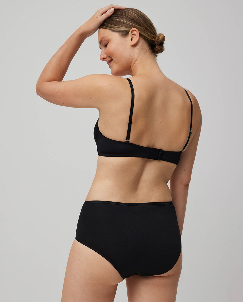Imagen 2 de Pack de 2 bragas altas básicas algodón - Ysabel Mora - Negro Negro