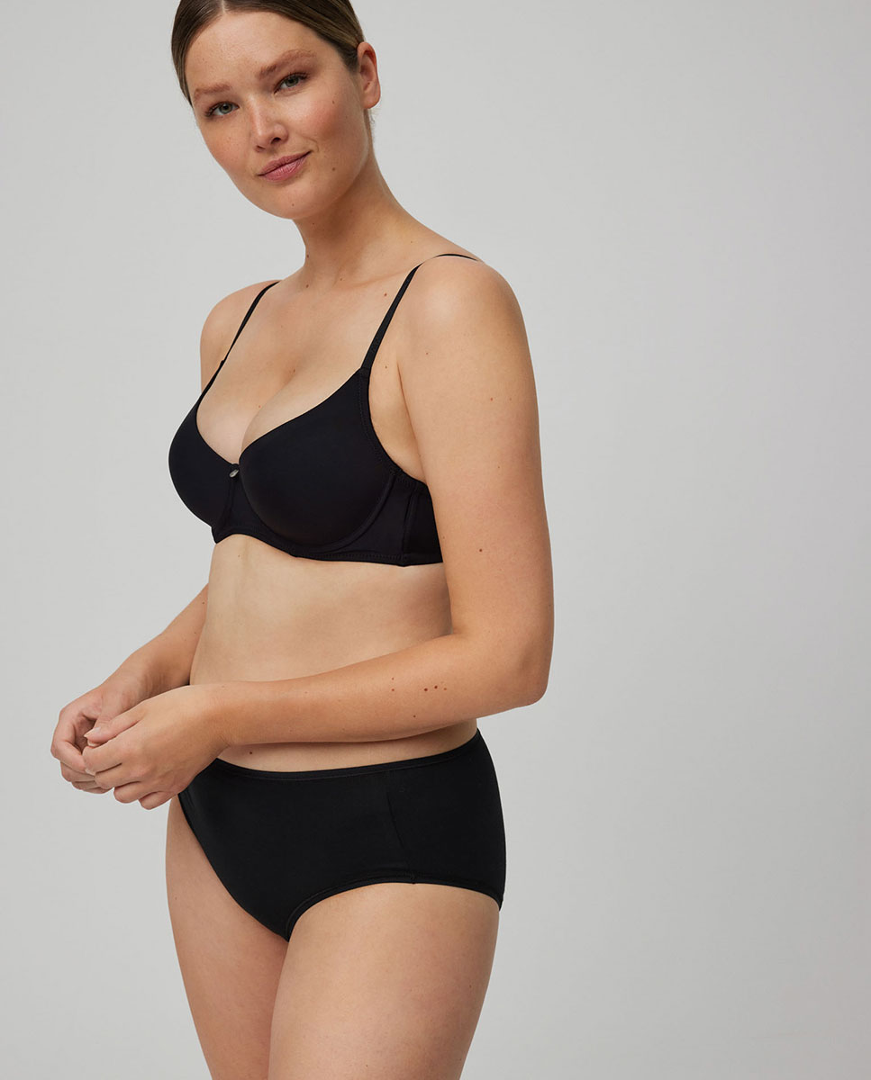 Imagen 3 de Pack de 2 bragas altas básicas algodón - Ysabel Mora - Negro Negro