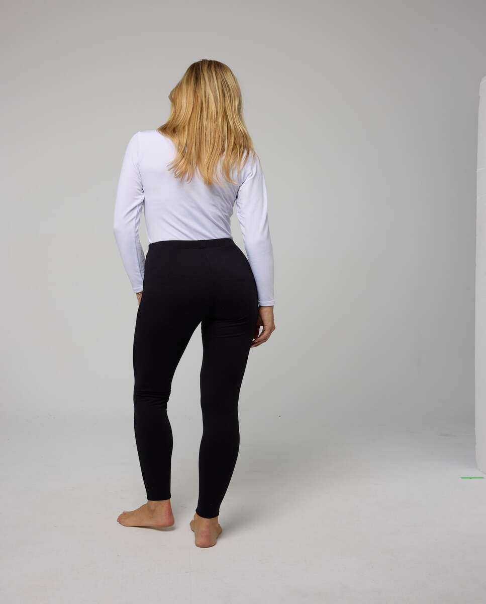 Imagen 3 de Leggings térmicos ligeros afelpados de algodón - Ysabel Mora - Negro Negro