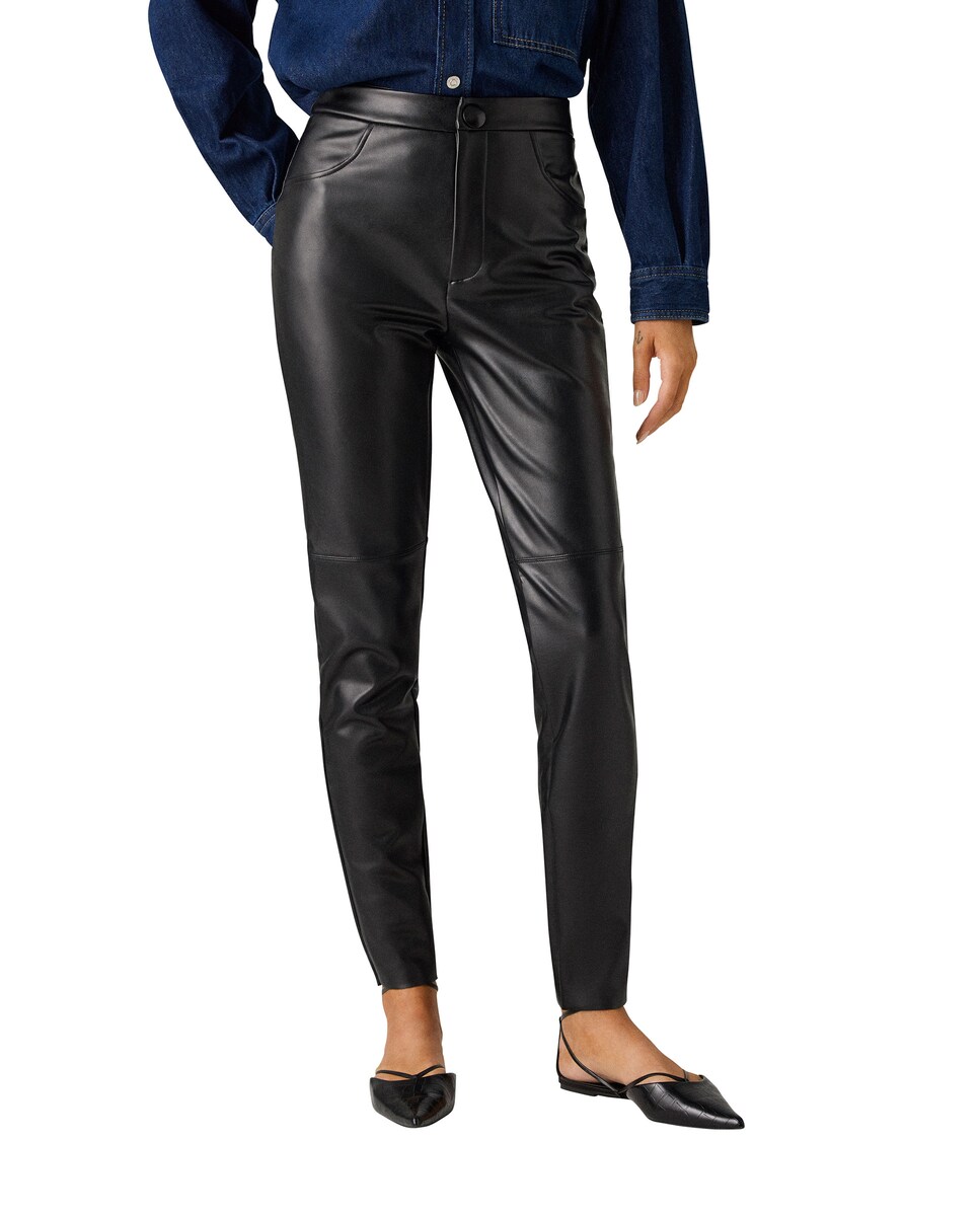 Ropa Pantalones Polipiel Mujer El Corte InglÃ©s Pantalón De Mujer