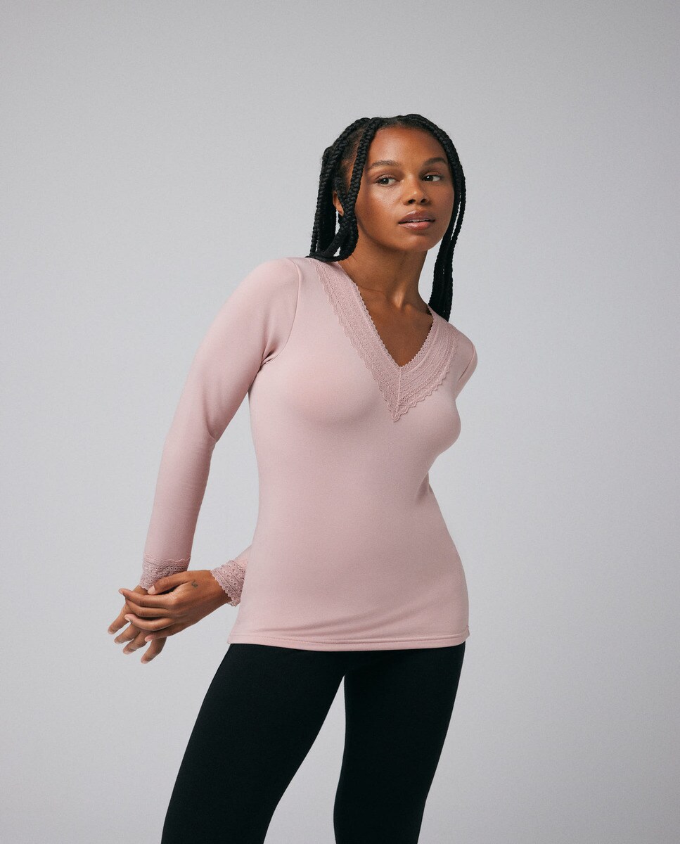 Camiseta Tirantes Mujer Camiseta Tirantes Con Encaje Marfil Ysabel