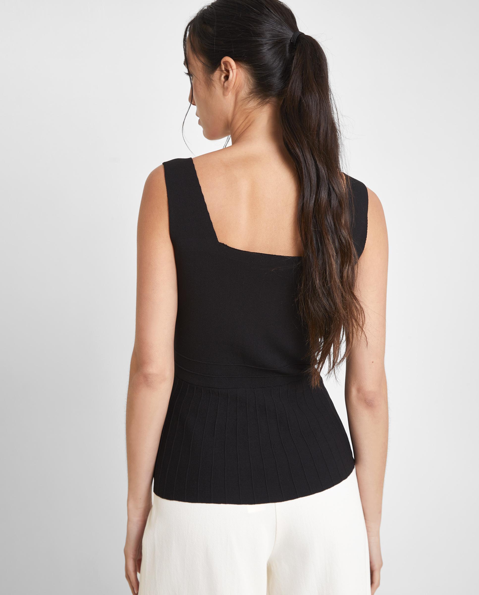 Top de mujer de punto peplum - Trucco - Negro Negro-2