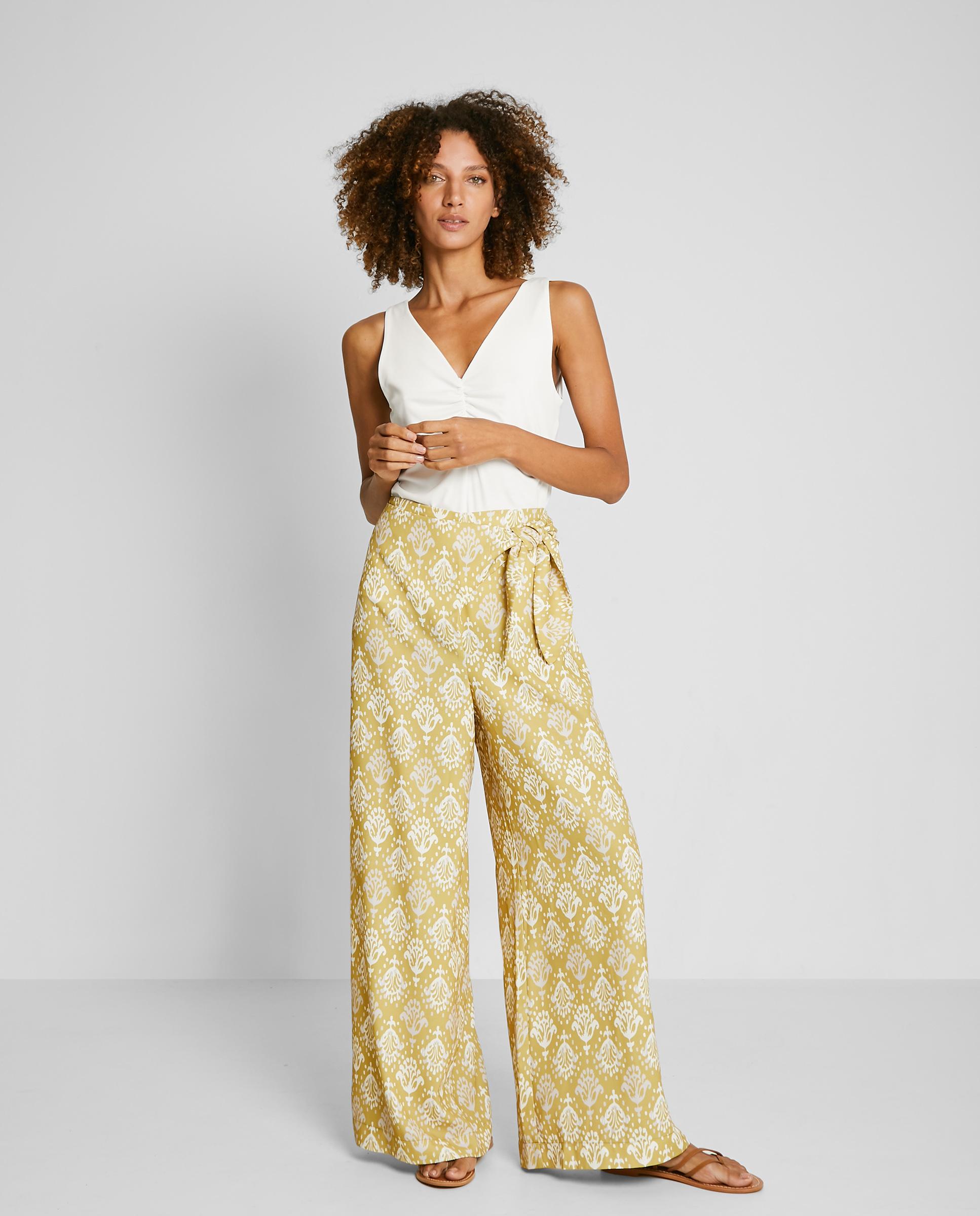 Ropa El Corte Ingles Pantalones Fluidos Cintura Pantalon Recto