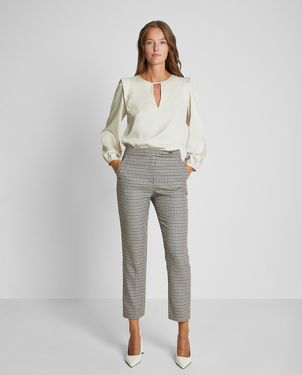 Pantalones pitillo de mujer crop con cuadros · Trucco · El Corte