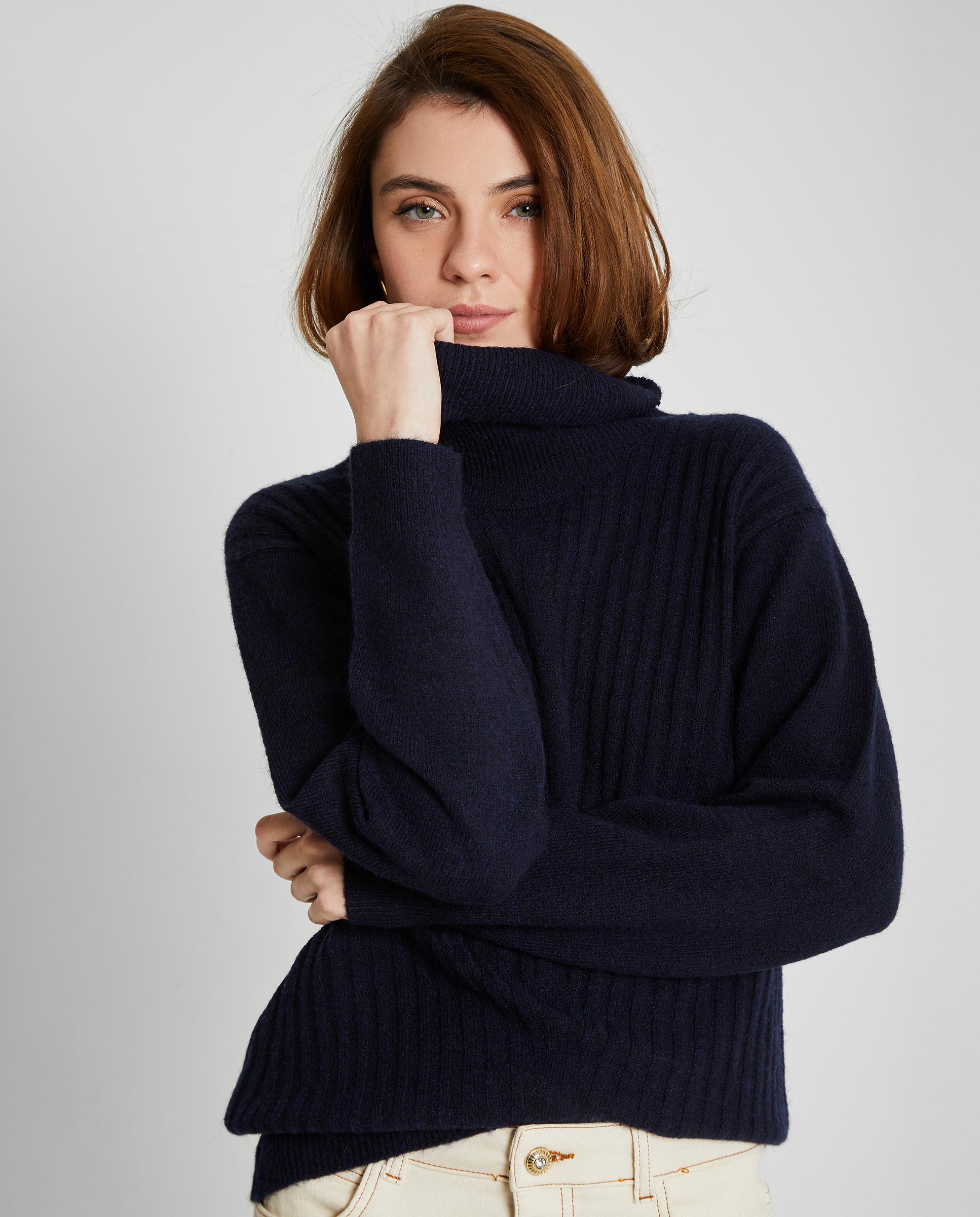 Trucco - Jersey de mujer ancho con cuello vuelto.