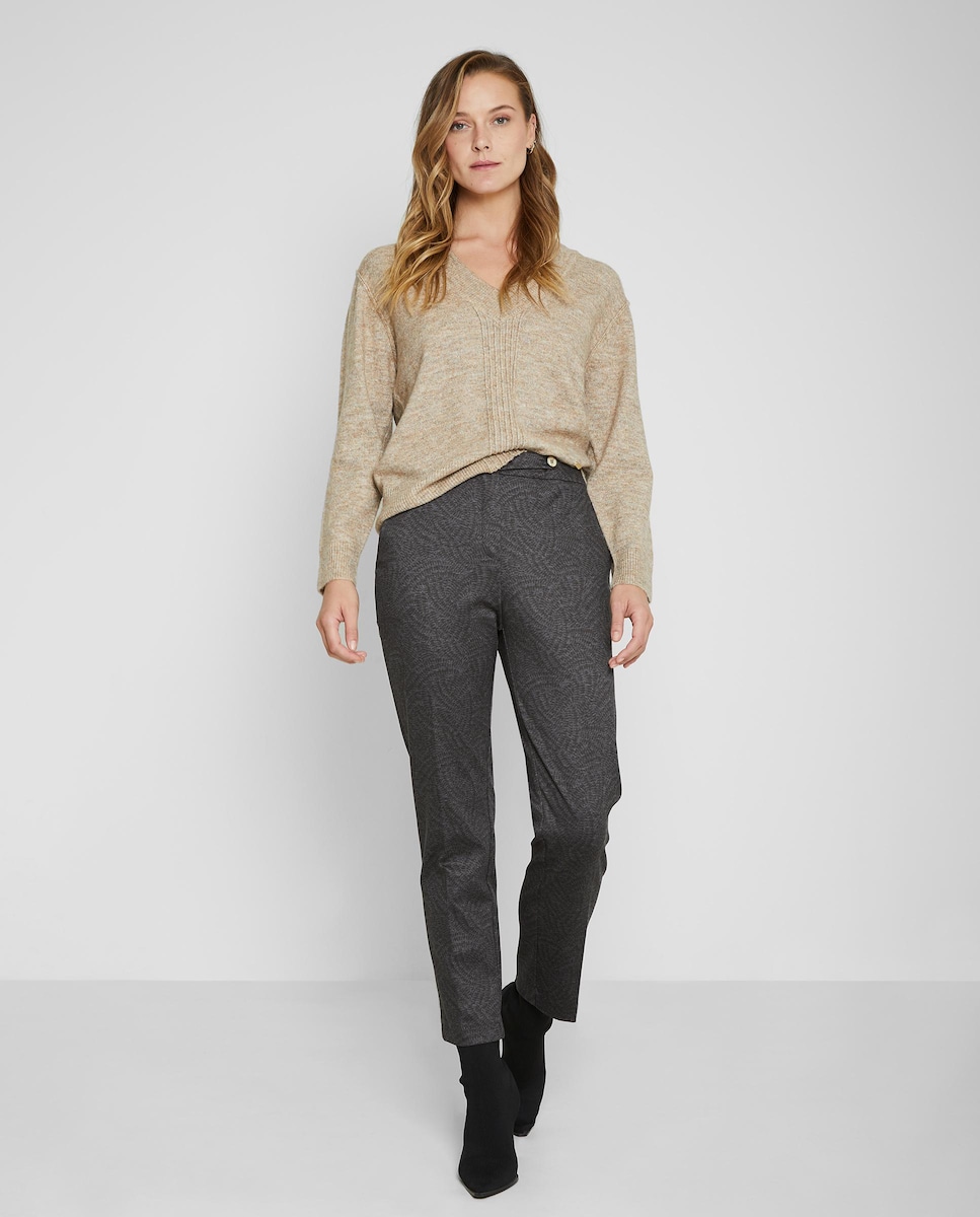 Pantalón de mujer de traje recto con nervio central · Trucco · El