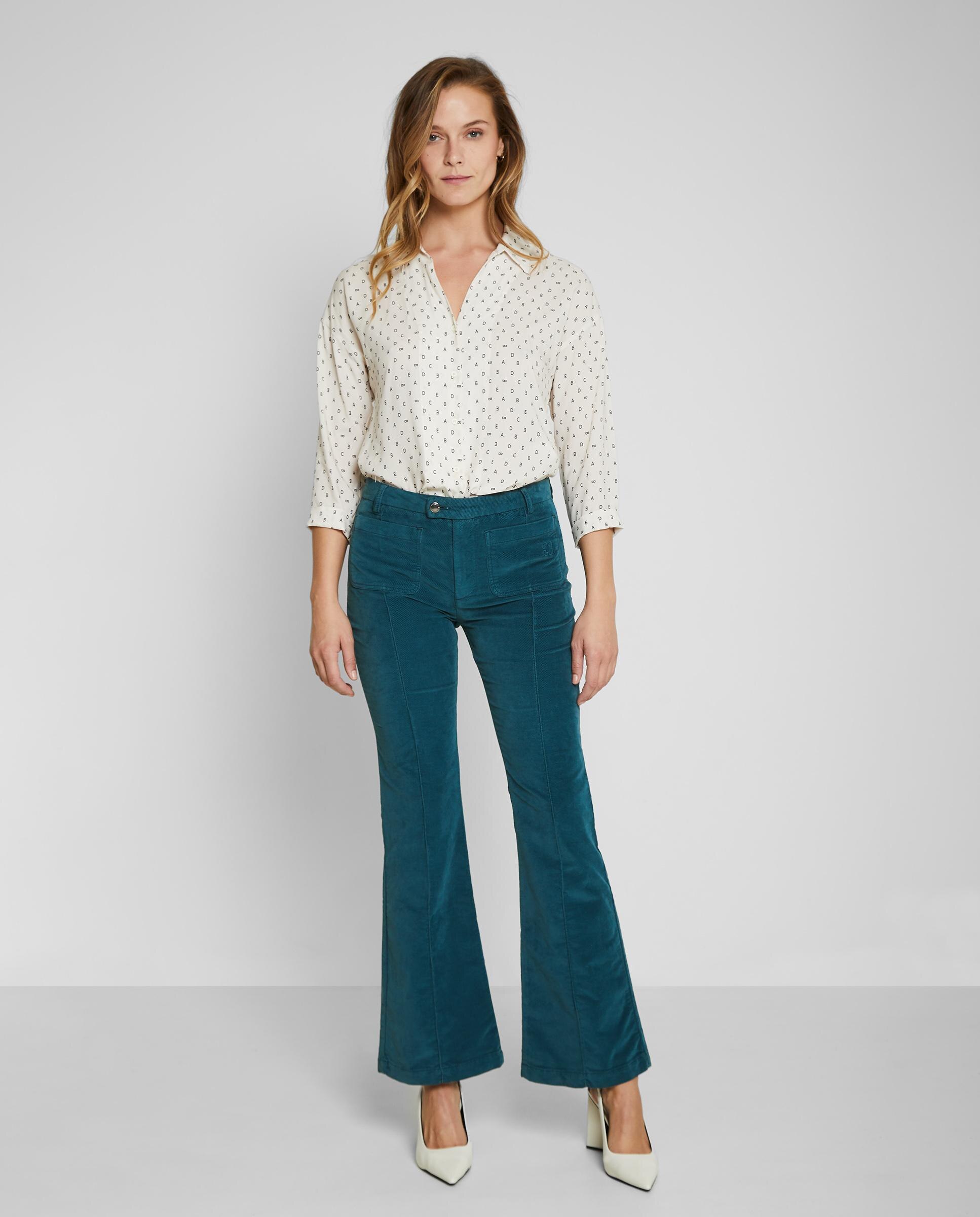 Pantalon campana online tobillero