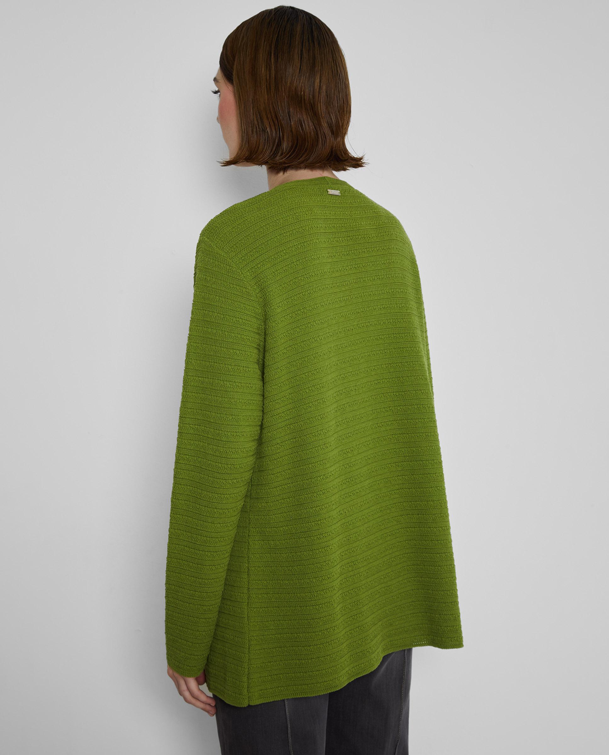 Cárdigan de mujer midi sin cierre - Trucco - Verde Verde-2