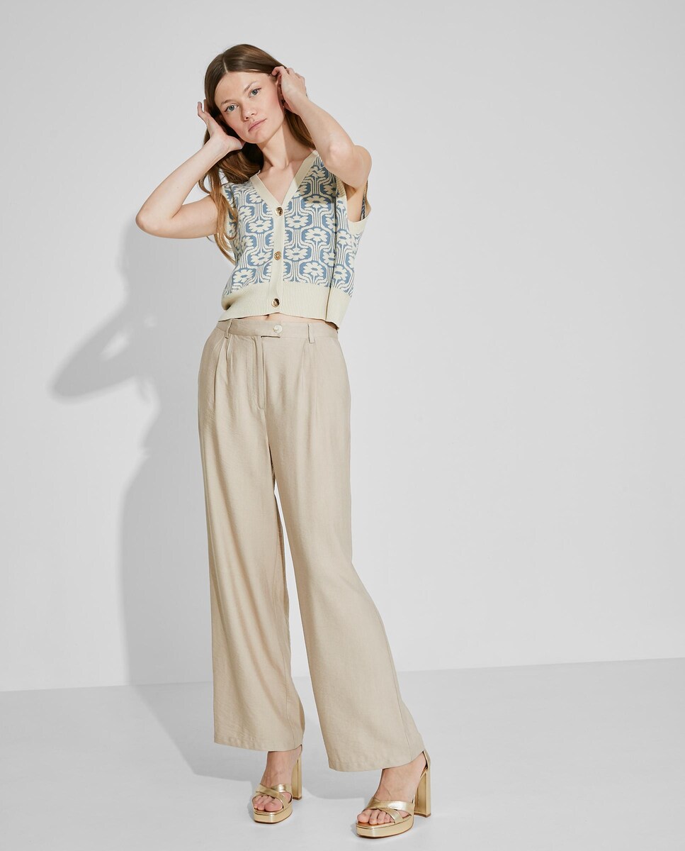 Pantalón Ancho Pantalones Lino Mujer El Corte InglÃ©s Anchos