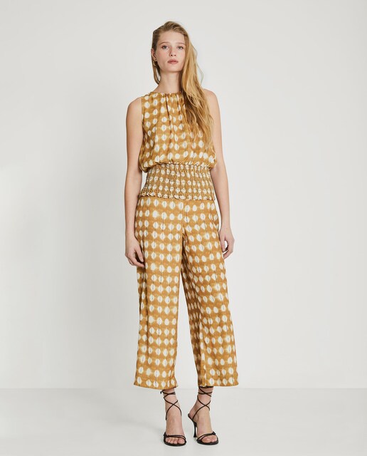 Imagen 0 de Pantalones anchos de mujer de bajo crop estampados