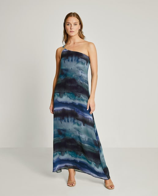 Imagen 0 de Vestido midi de un tirante con estampado tie dye