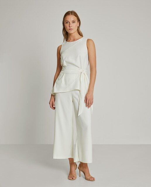 Imagen 0 de Pantalones palazzo de mujer lisos de bajo crop