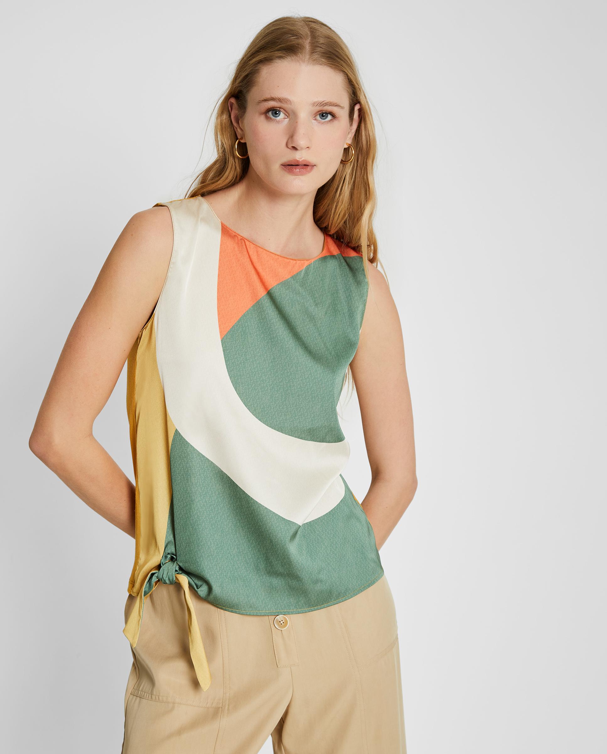 Camiseta de mujer de tirantes estampada - Trucco - Multicolor Multicolor-1