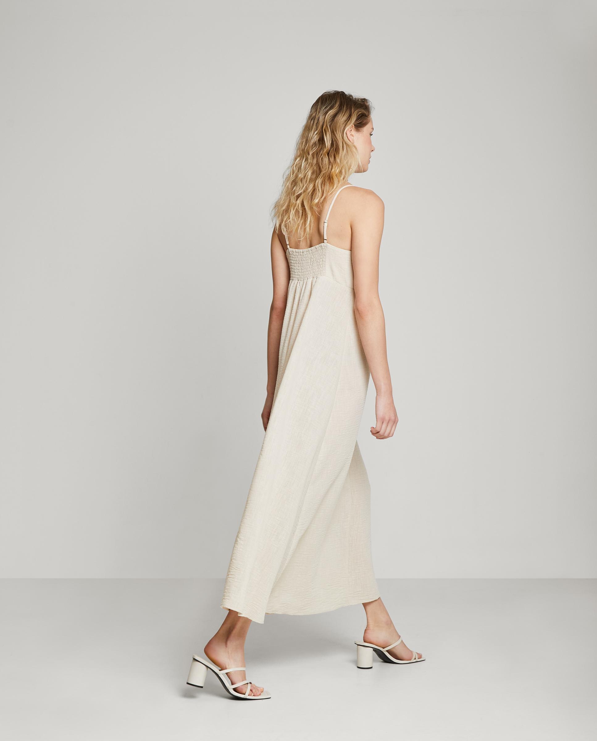 Vestido midi con escote sirena - Trucco - Beige Beige-2