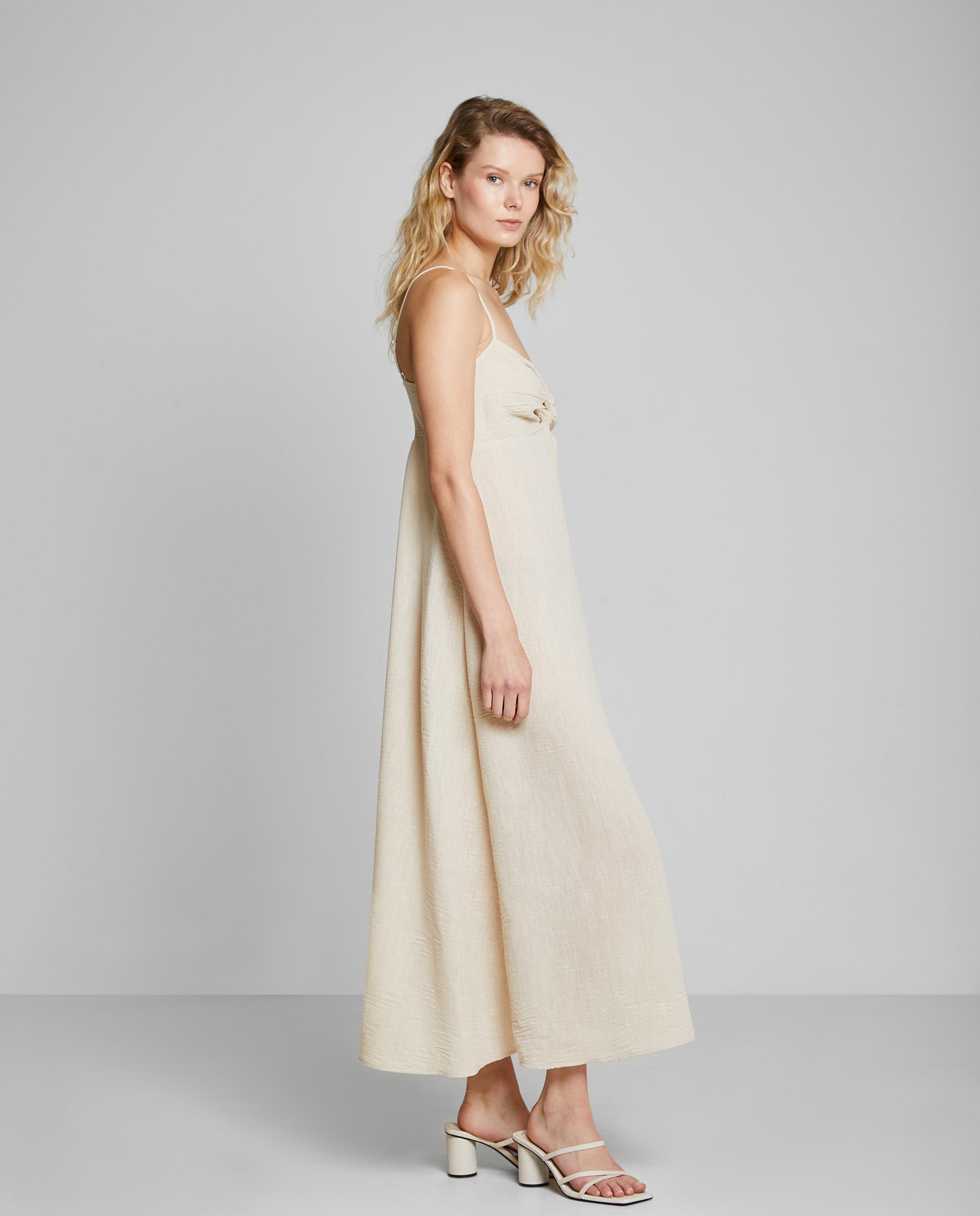 Vestido midi con escote sirena - Trucco - Beige Beige-4