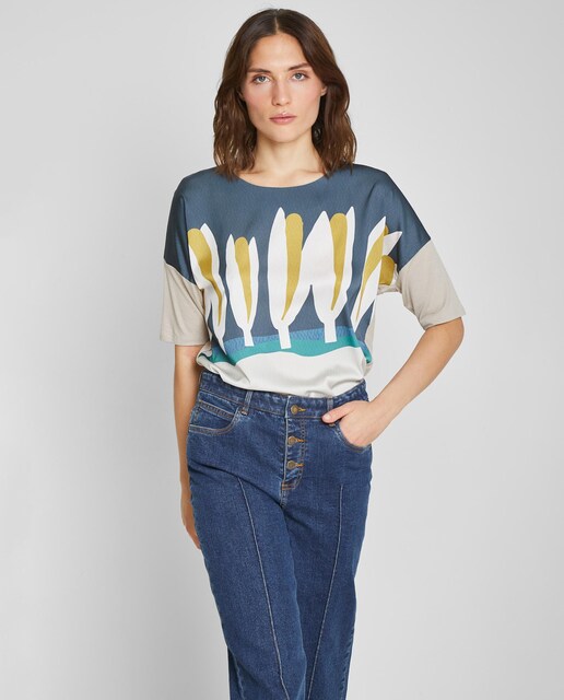 Imagen 0 de Camiseta de mujer estampada de manga corta
