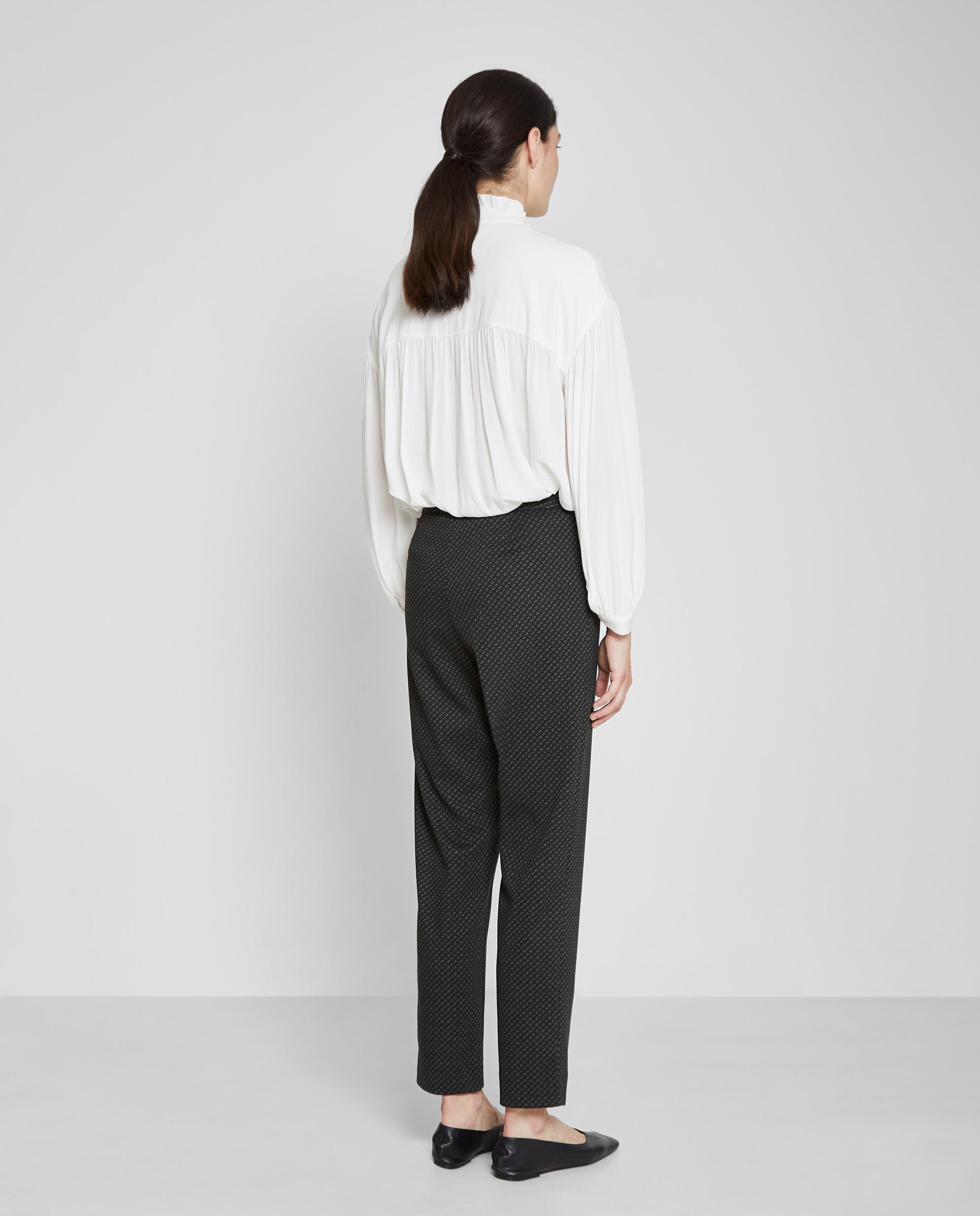 Pantalones rectos de mujer estampados con bolsillos - Trucco - Negro Negro-2