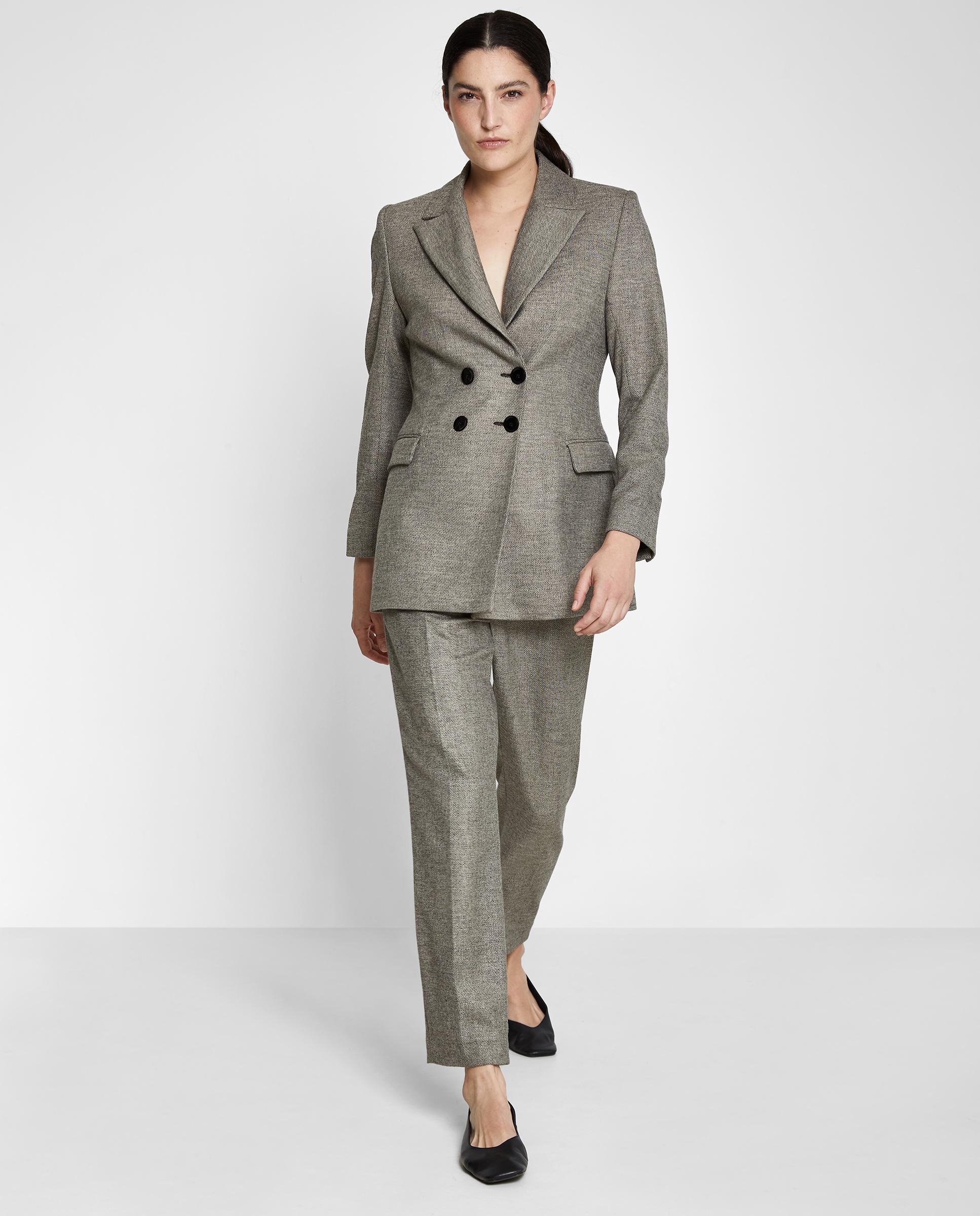 Trucco - Blazer de mujer entallada en la cintura con cuello solapa.