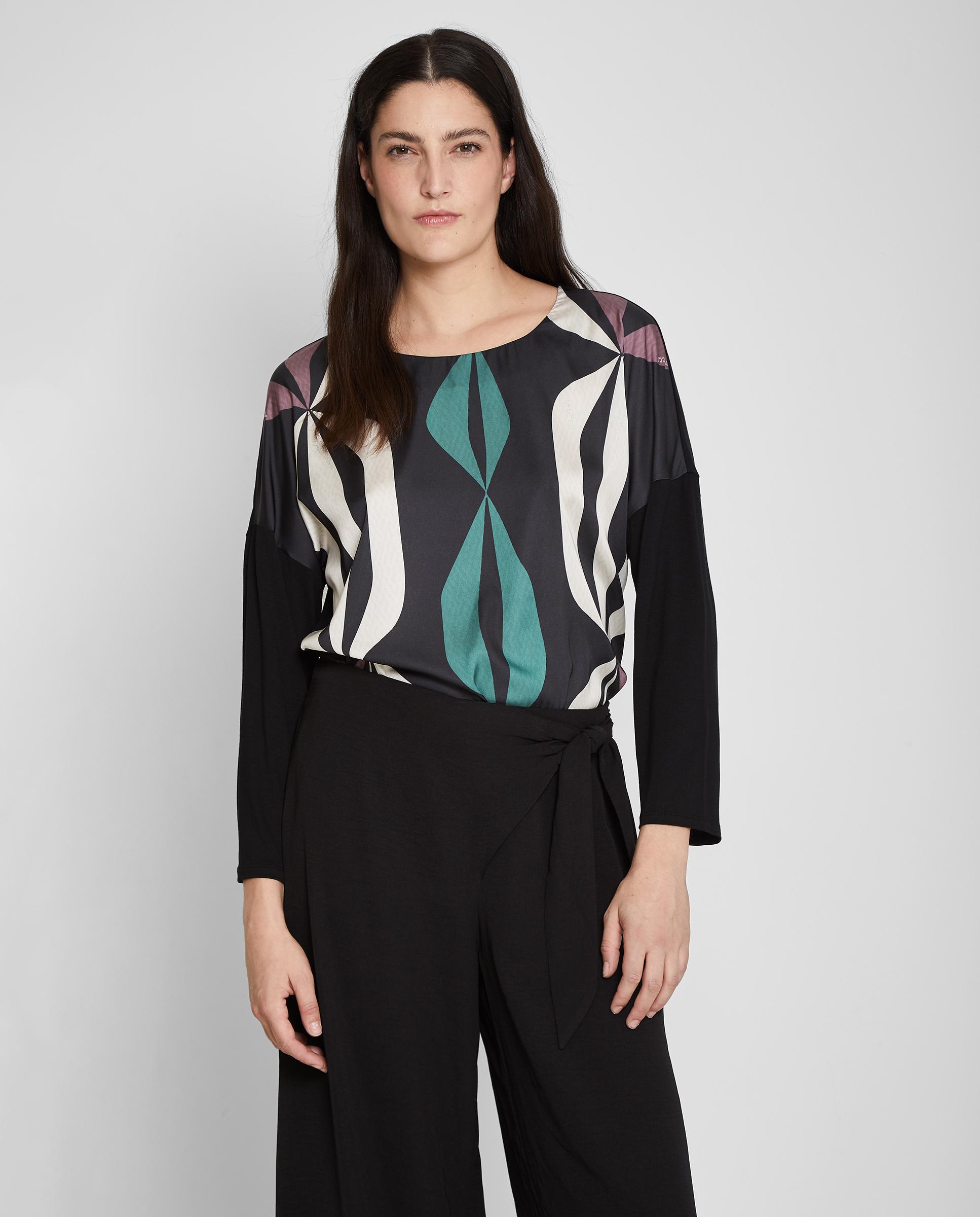 Trucco - Camiseta de mujer con estampado y cuello redondo.