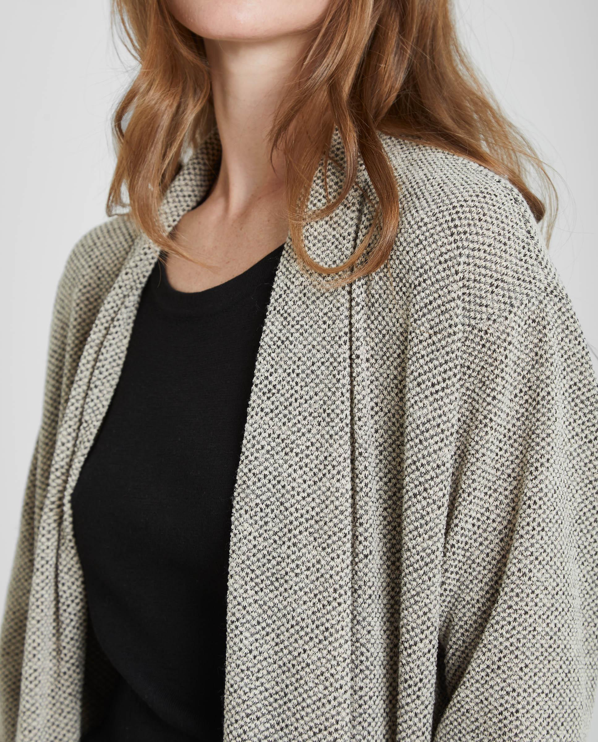 Cárdigan de mujer de corte midi con bolsillos - Trucco - Gris / Verde Gris / Verde-4