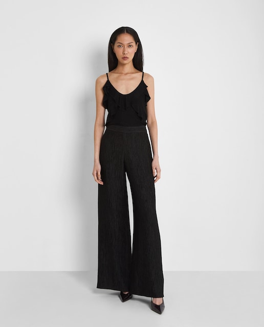 Imagen 0 de Pantalones anchos de mujer con textura