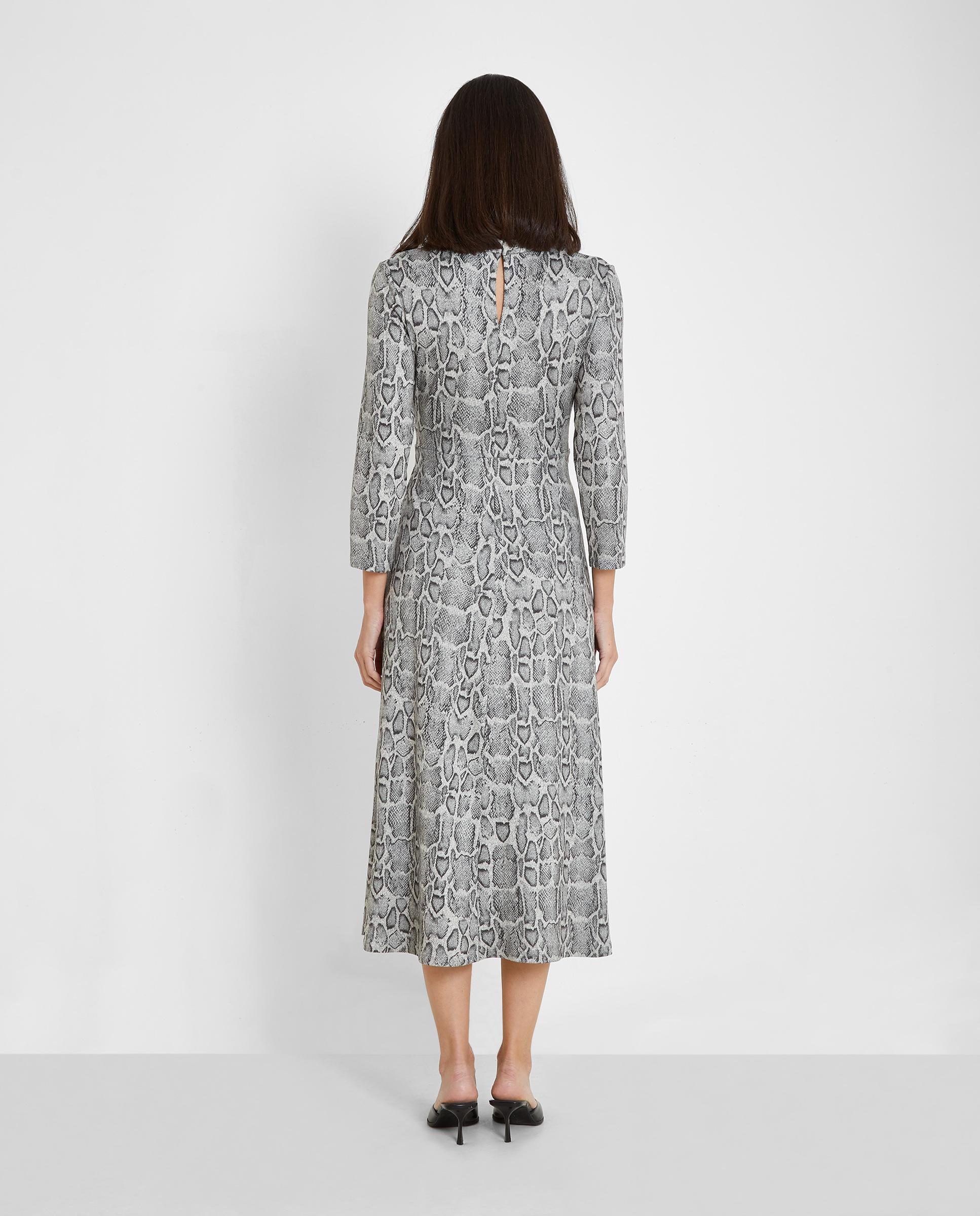 Vestido midi con lazada a la cintura - Trucco - Gris Gris-2