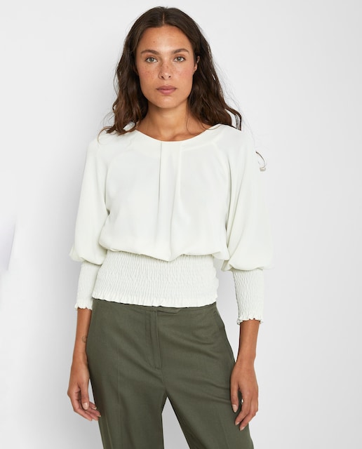 Imagen 0 de Blusa de mujer de manga larga con fruncidos