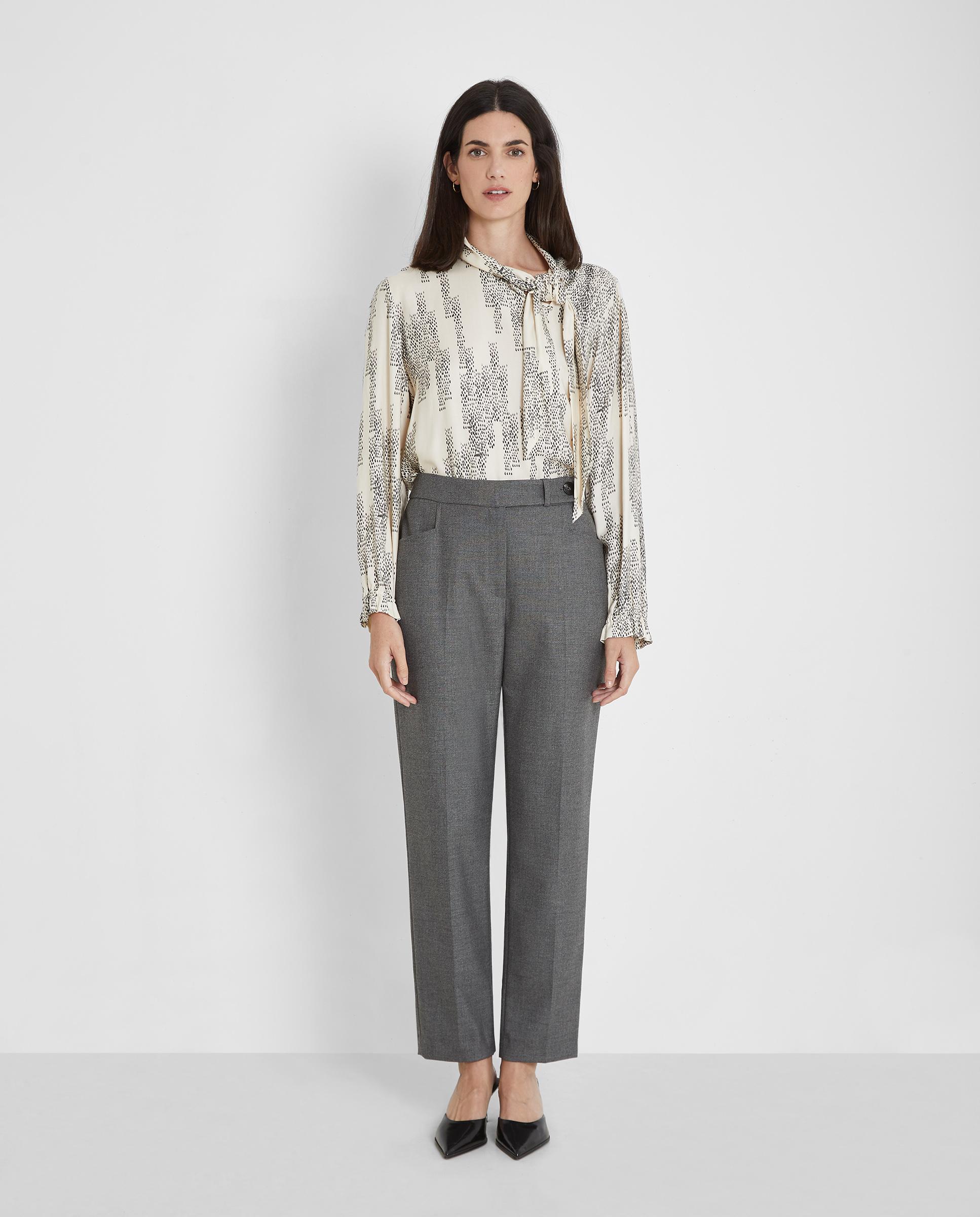 Trucco - Pantalón de vestir de mujer de corte recto y bolsillos laterales.