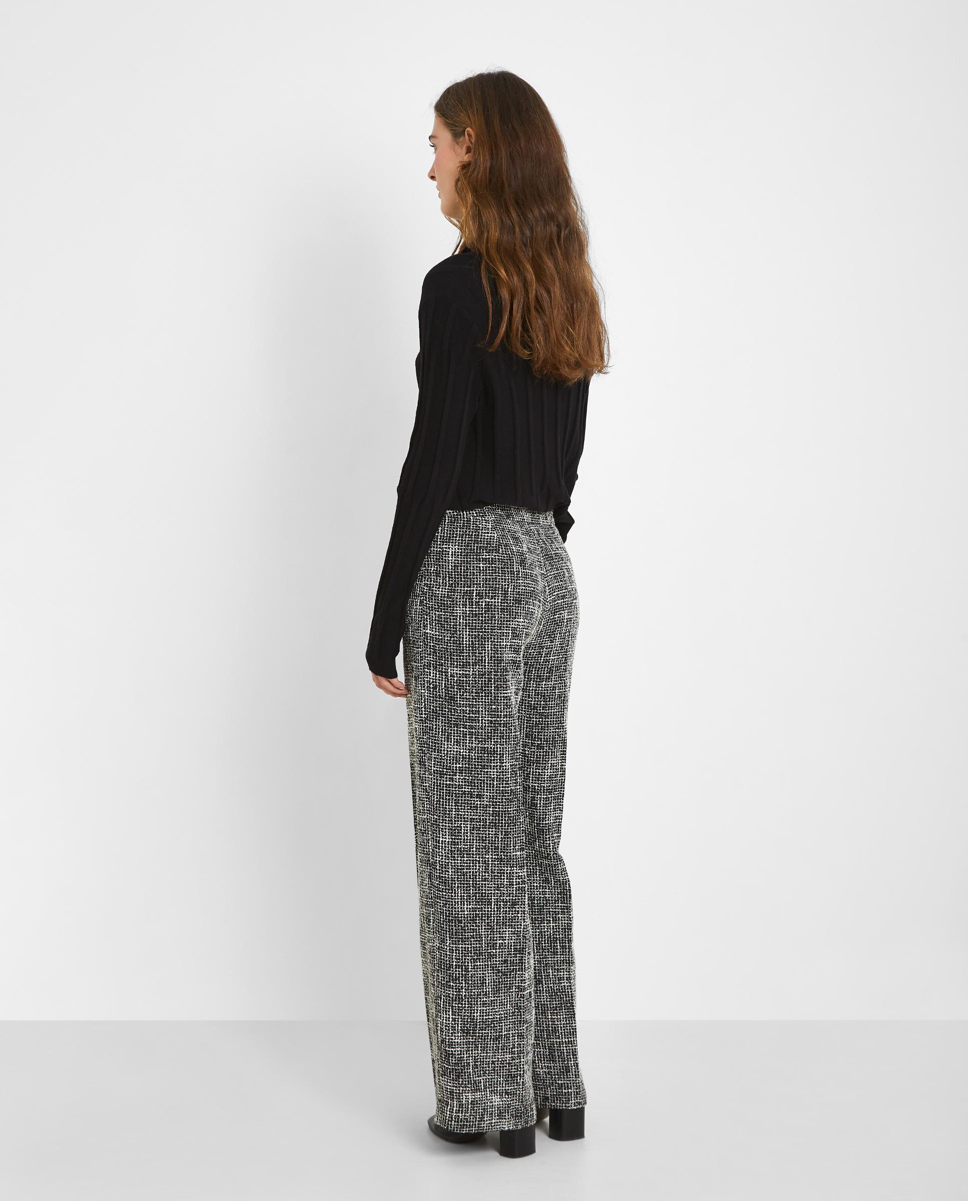 Pantalones anchos de mujer Tweed - Trucco - Gris Gris-2