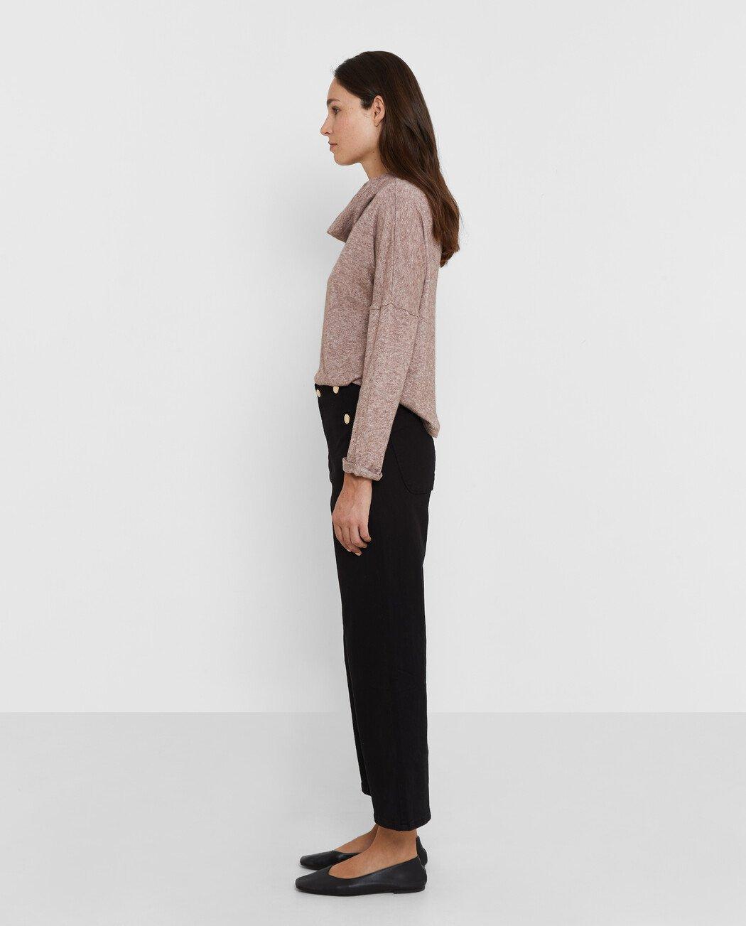 Camiseta de mujer de punto con cuello vuelto - Trucco - Topo Topo-2