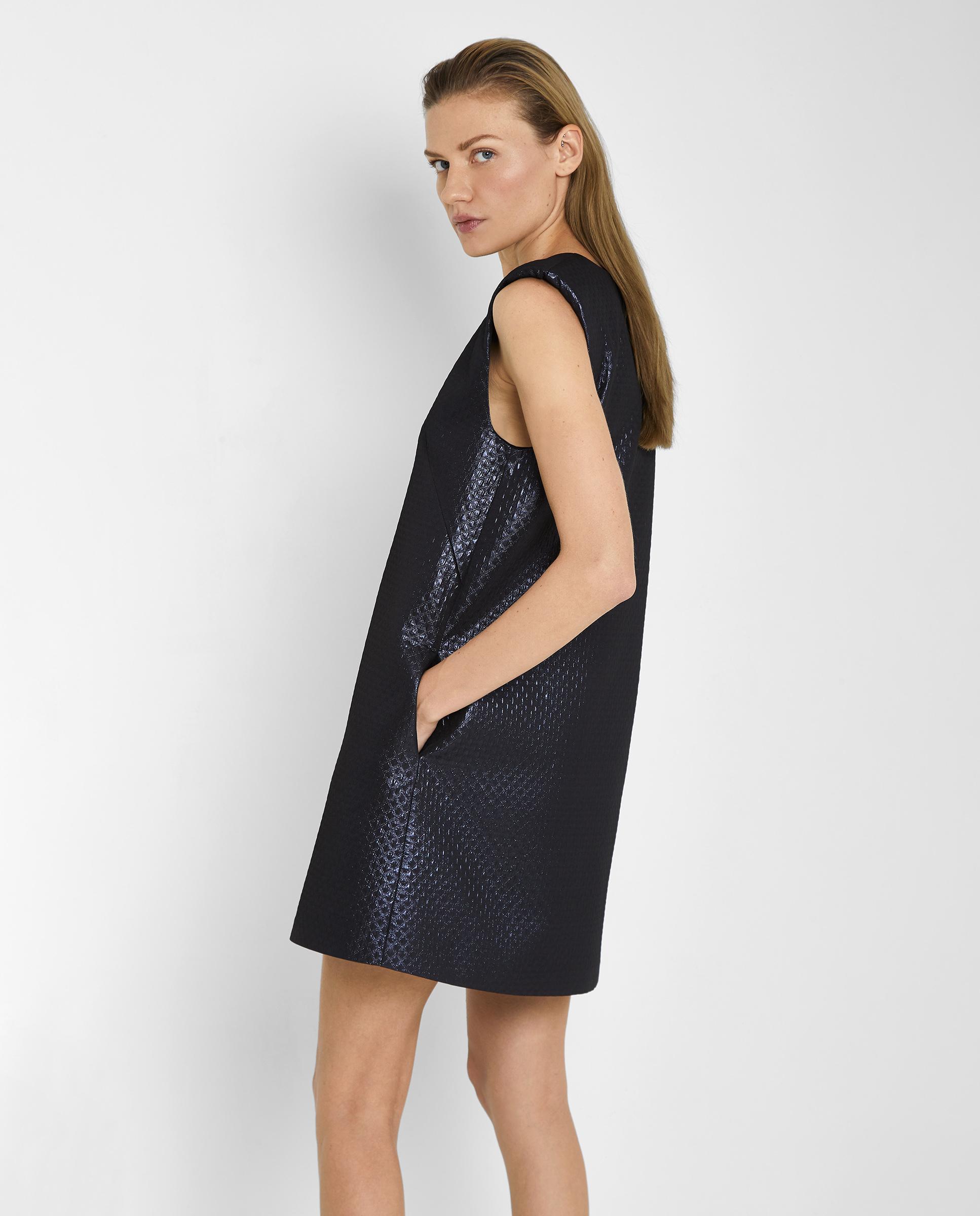 Vestido sin mangas Jacquard - Trucco - Azul marino Azul marino-4