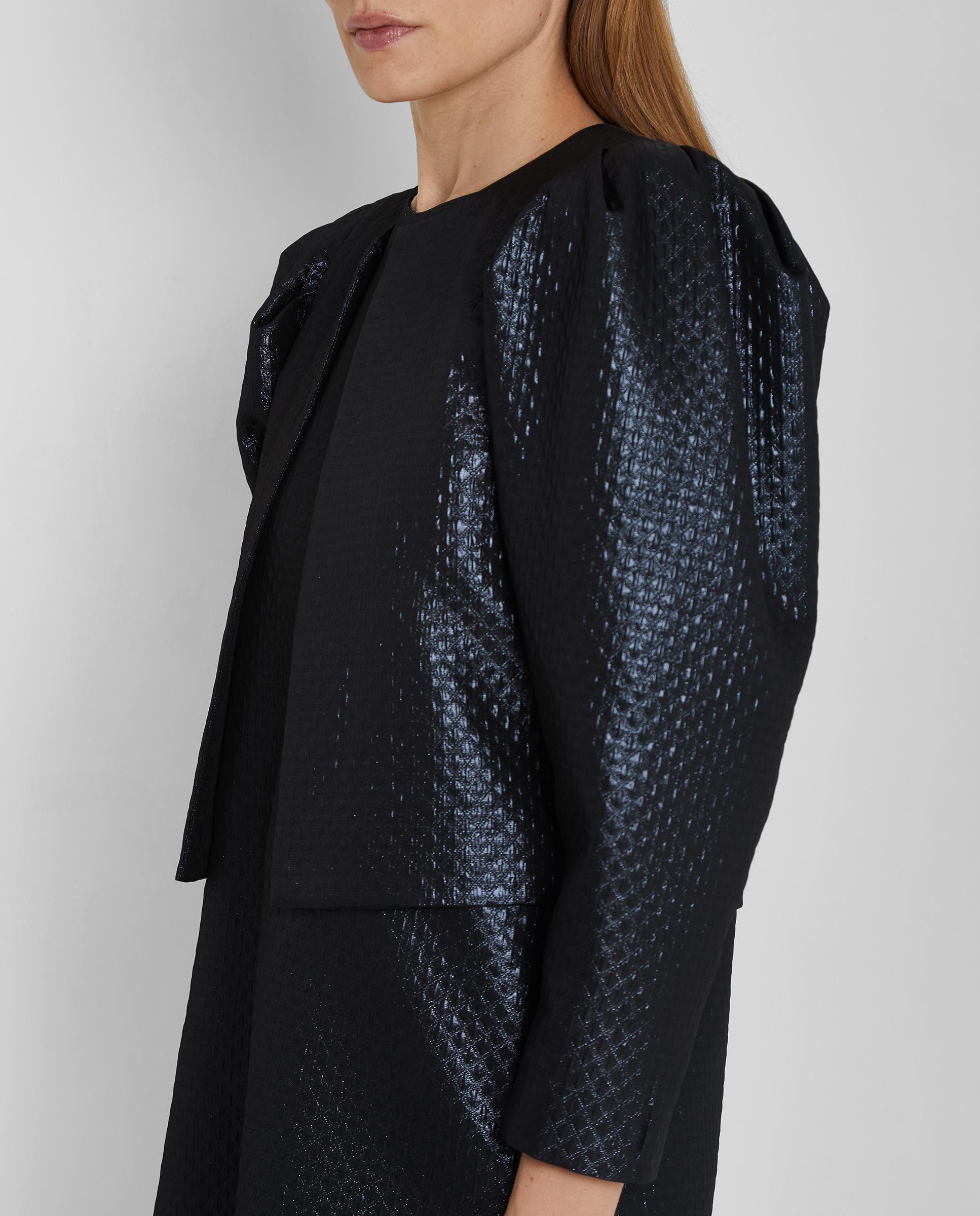 Chaqueta de mujer corta Jacquard - Trucco - Negro Negro-5