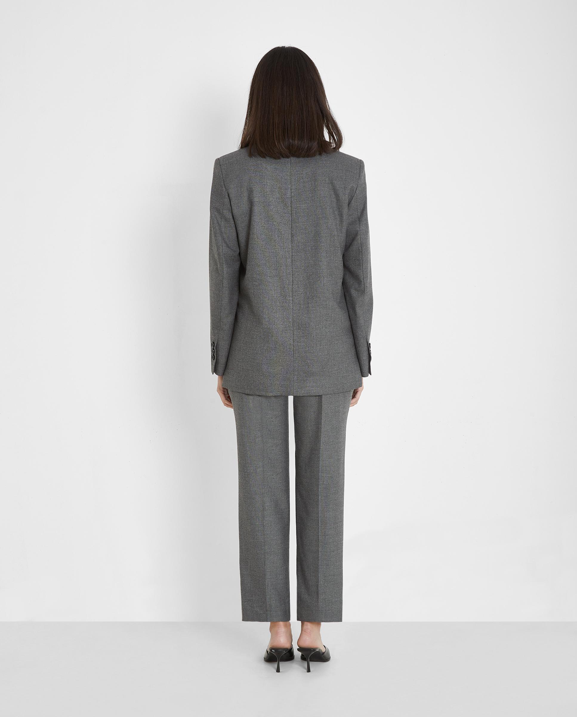 Blazer de mujer jaspeada con cuello solapa - Trucco - Gris Gris-2