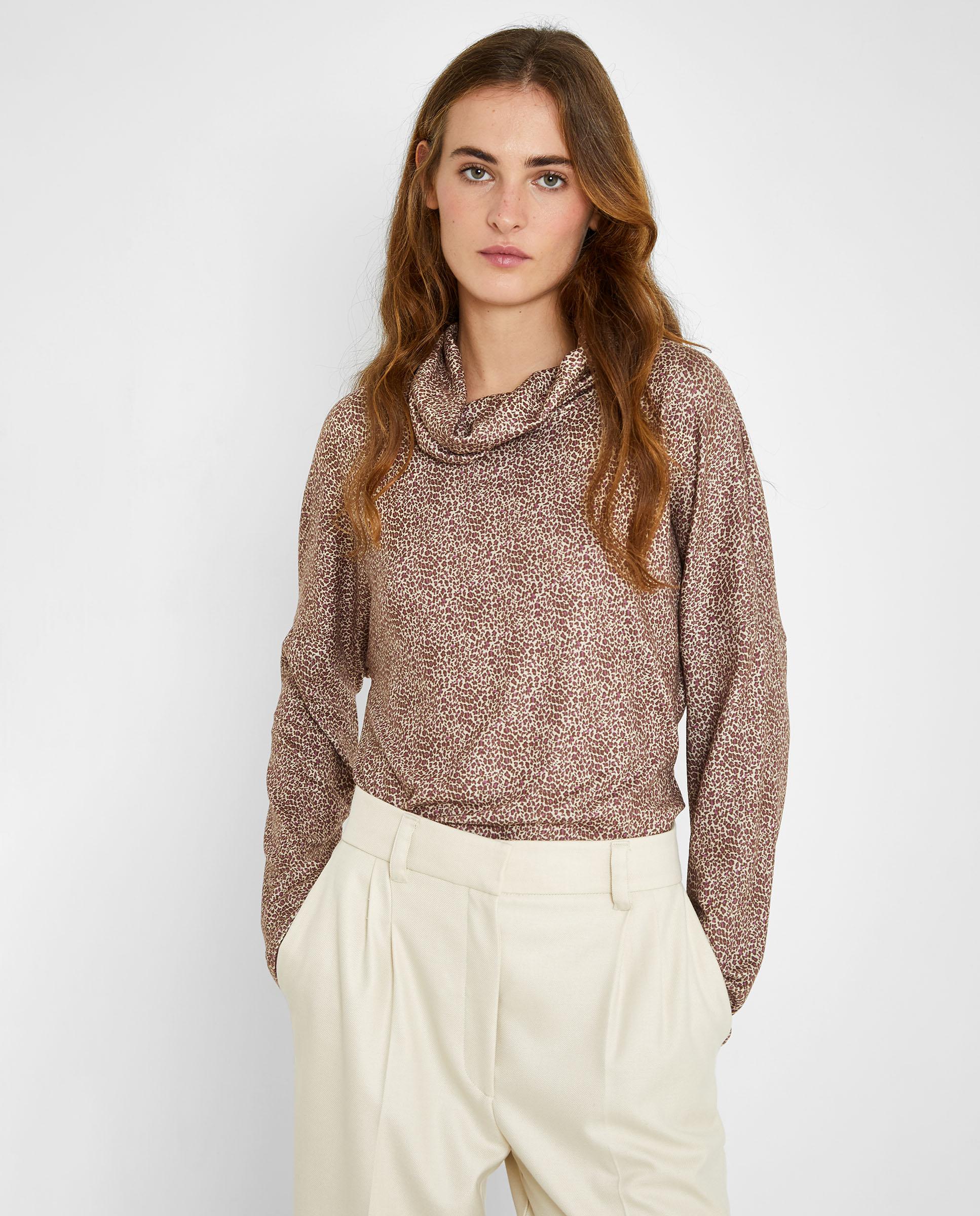Trucco - Jersey de mujer fino con cuello holgado.