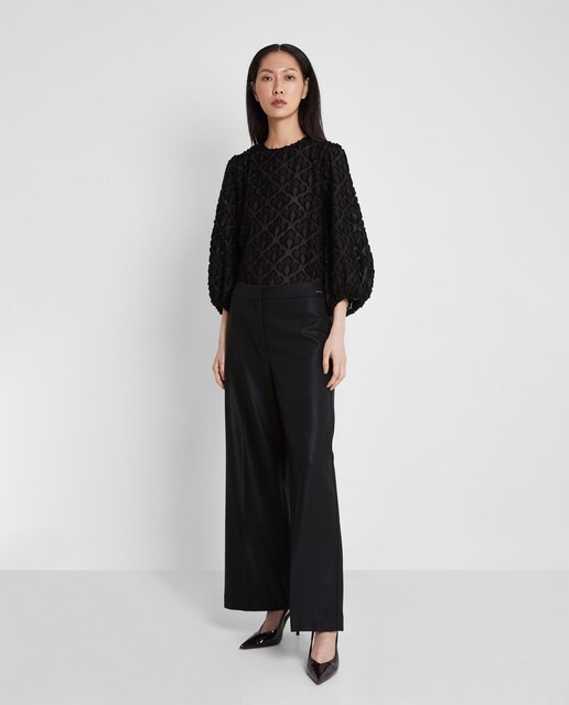 Imagen 0 de Blusa de mujer Jacquard con manga abombada