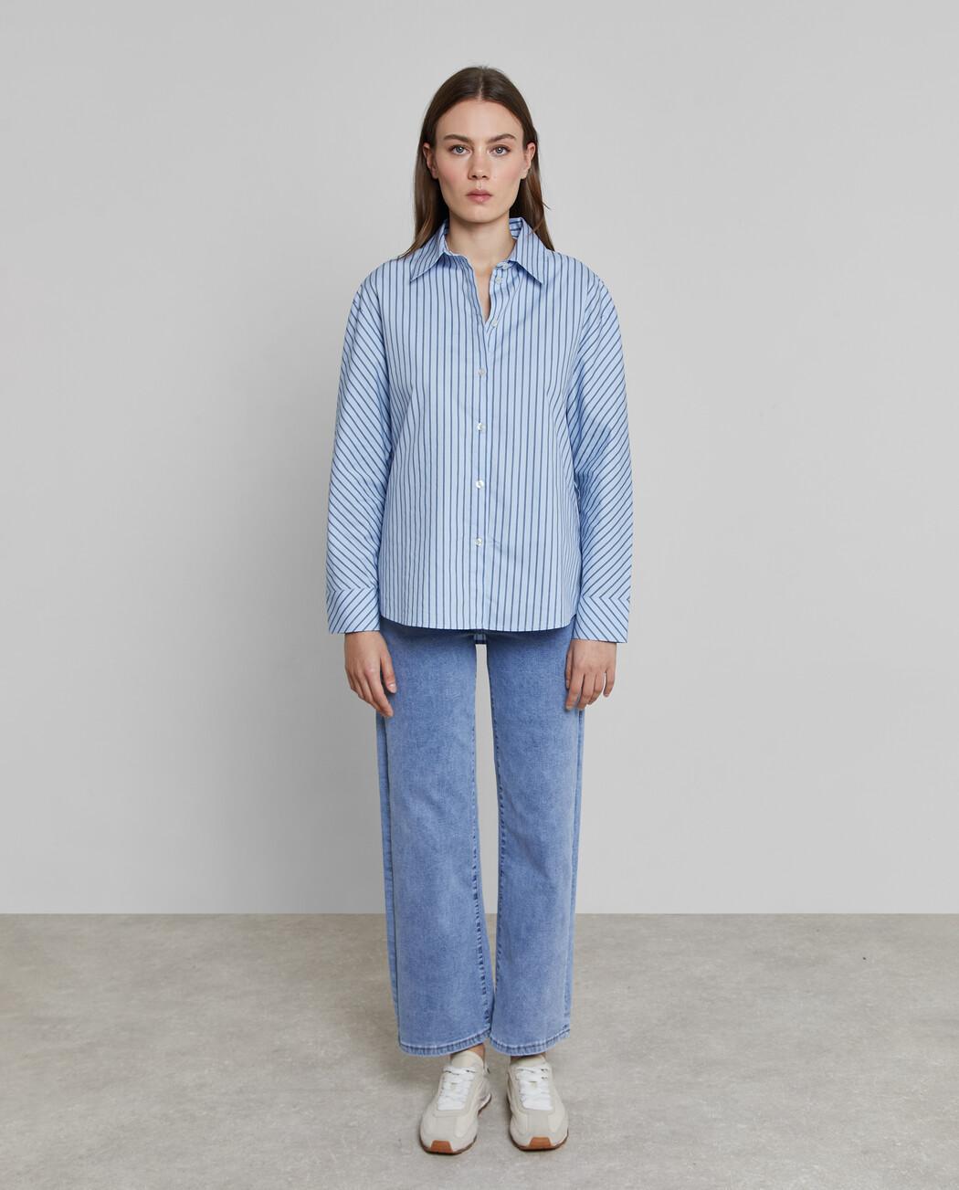 Trucco - Camisa de mujer de algodón con rayas.